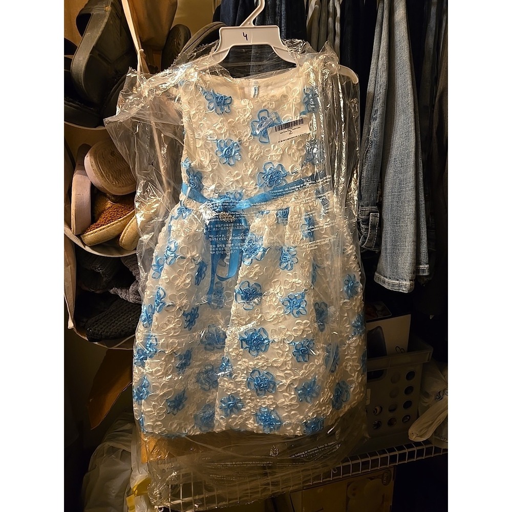 Kid's Dream white Sleeveless‎ Flower Girl Dress, Sz 3-4, Brand New